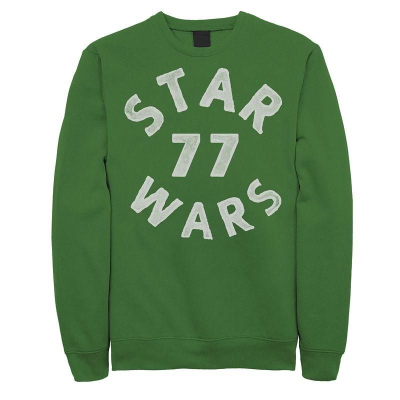 Men's Star Wars Distressed 1977 Logo Sweatshirt, Size: 3XL, Kelly Product Image