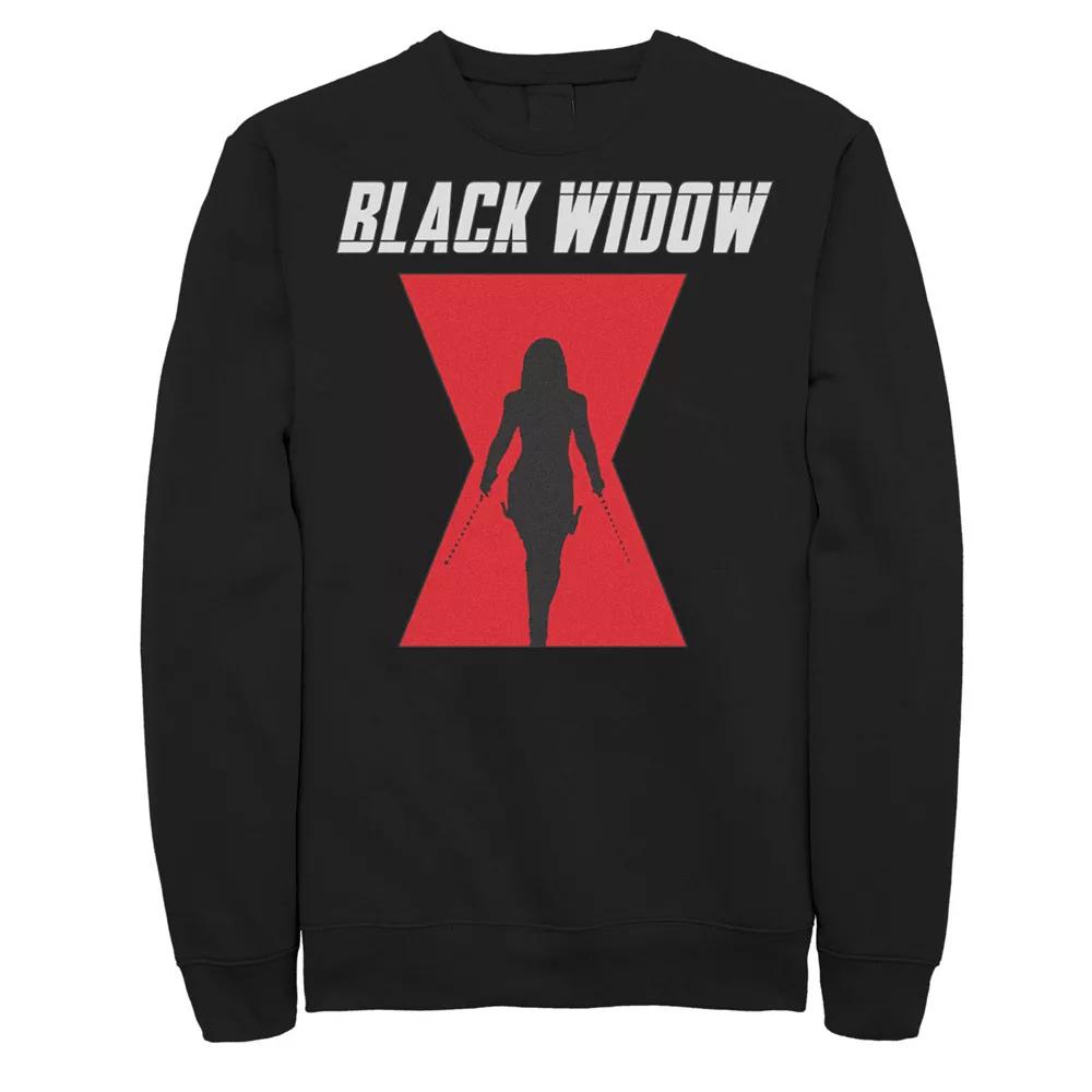 Men's Marvel Black Widow Logo Silhouette Sweatshirt,  Product Image