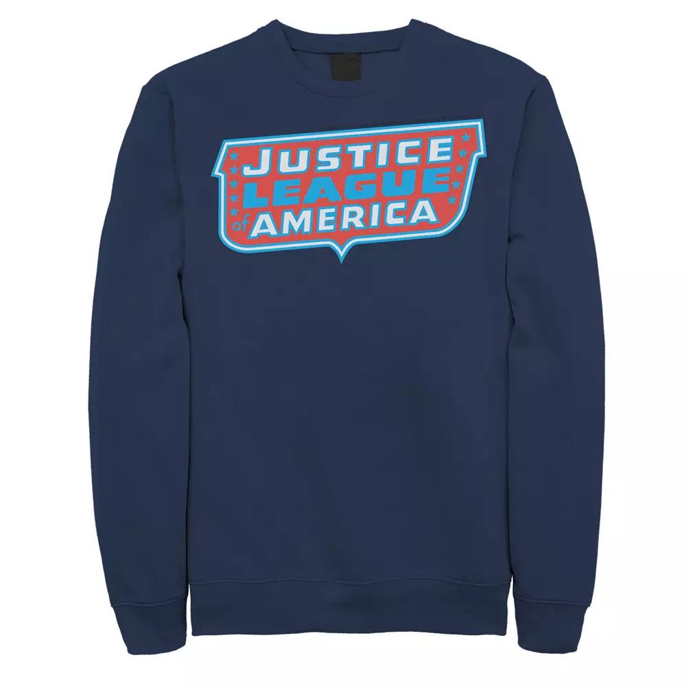 Men's DC Comics Justice League Of America Text Poster Logo Sweatshirt,  Product Image