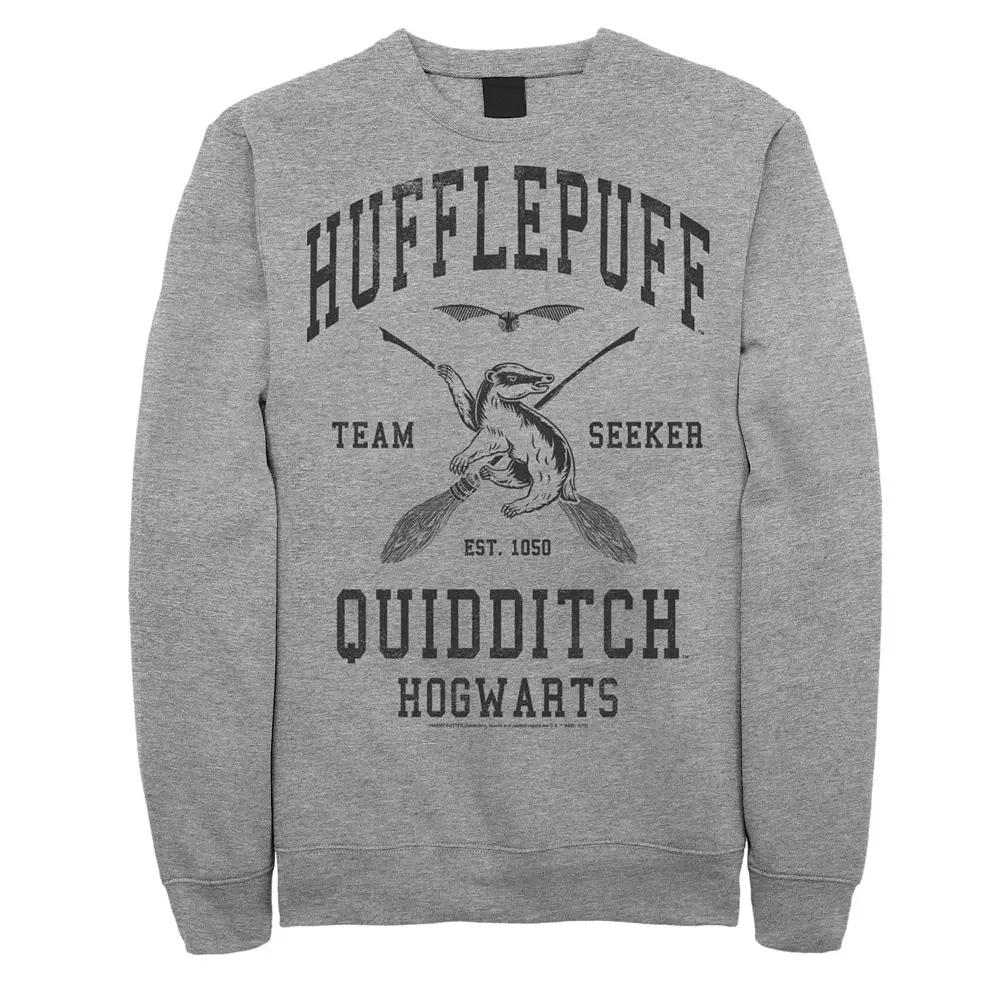 Men's Harry Potter Deathly Hallows 2 Hufflepuff Quidditch Fleece Pullover,  Product Image