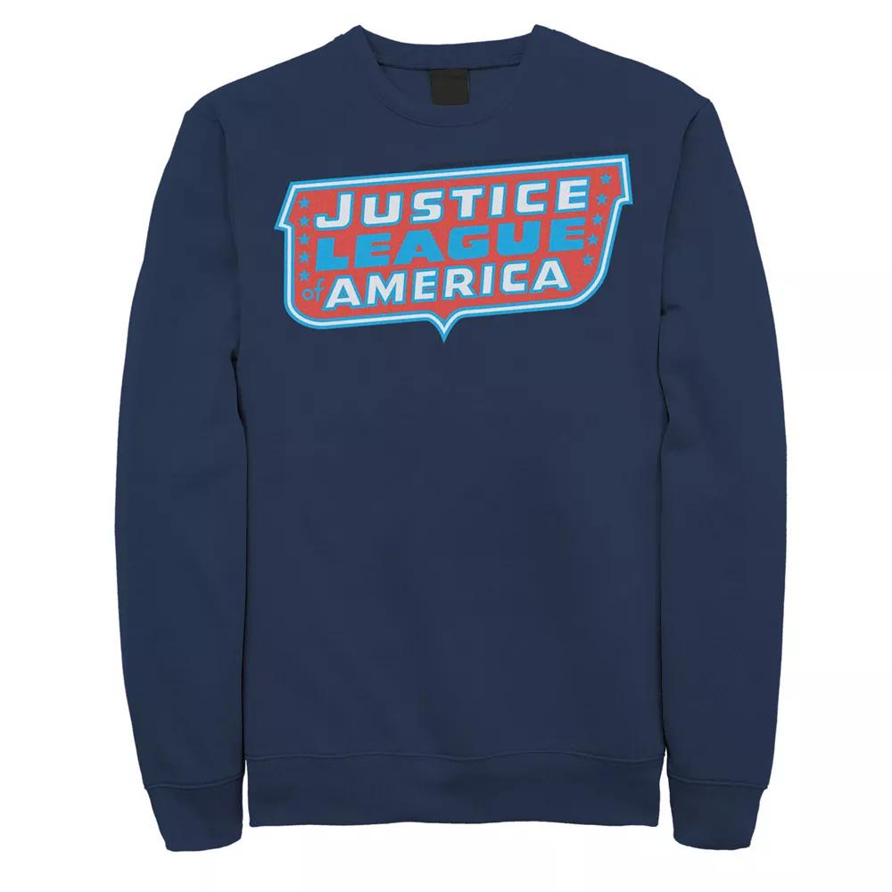 Men's DC Comics Justice League Of America Text Poster Logo Sweatshirt,  Product Image