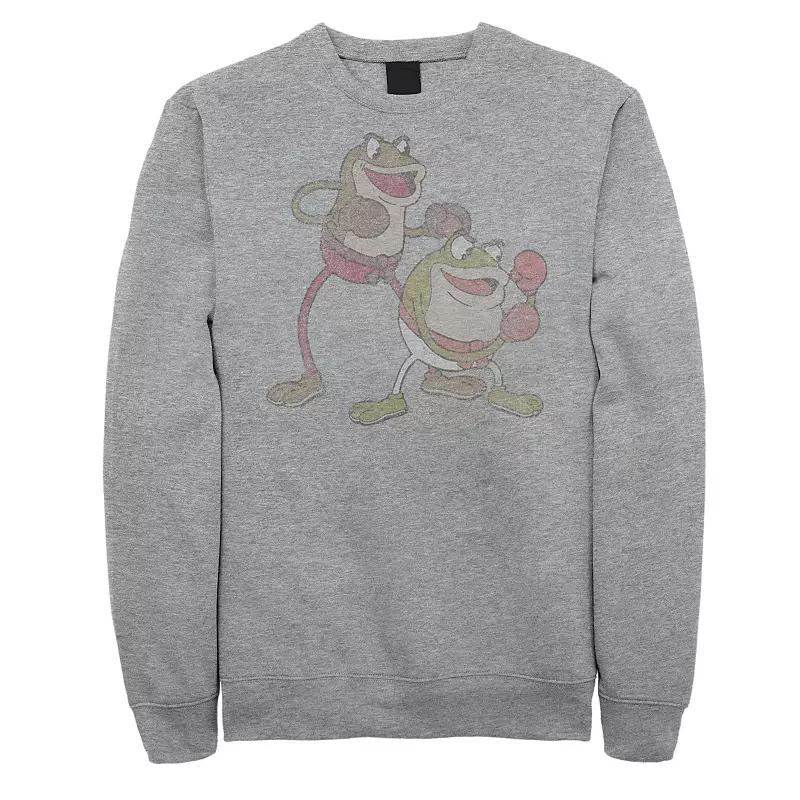 Men's Cuphead Ribby And Croaks Outline Graphic Fleece Pullover,  Product Image