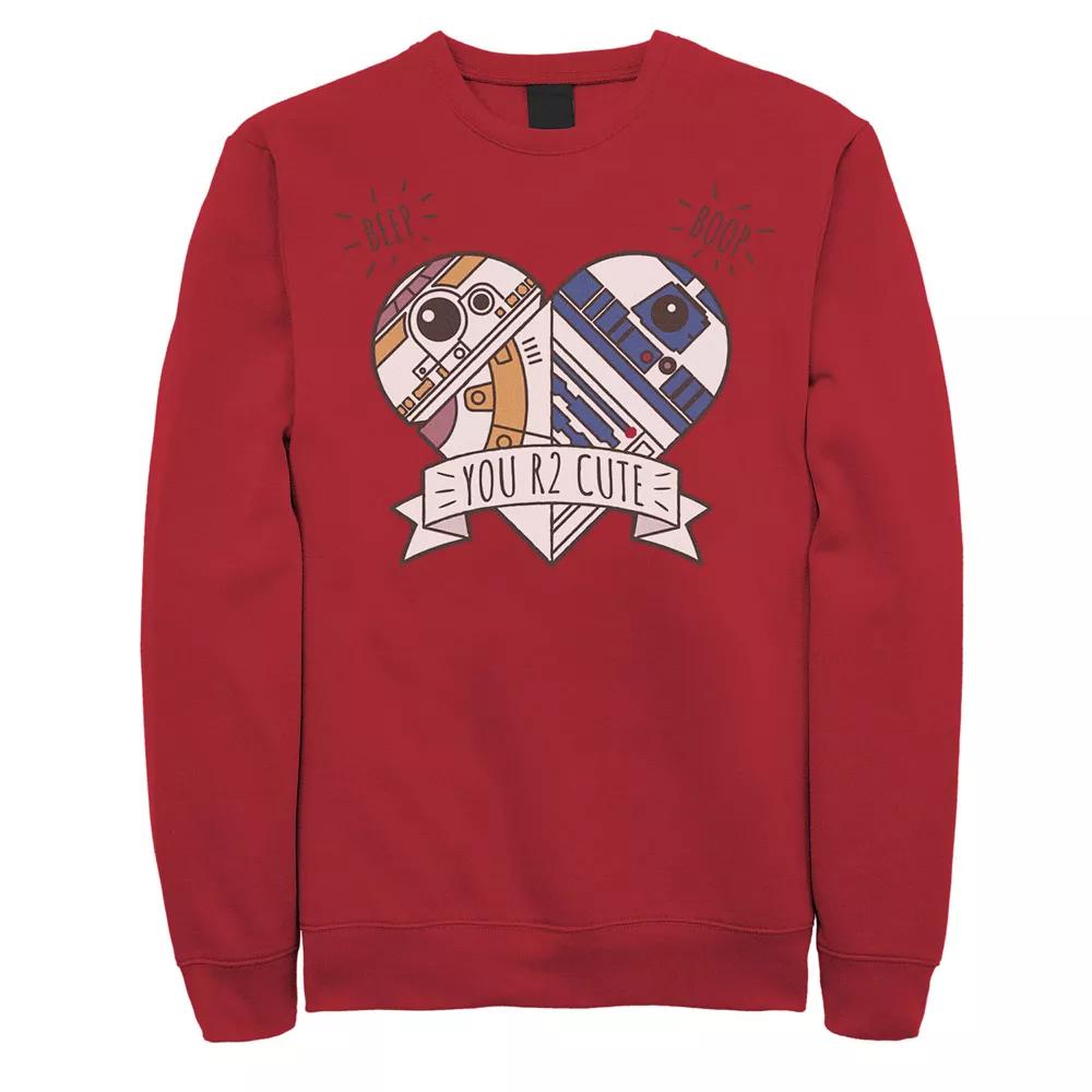 Men's Star Wars Porg Hearts Group Shot Valentine's Day Sweatshirt,  Product Image