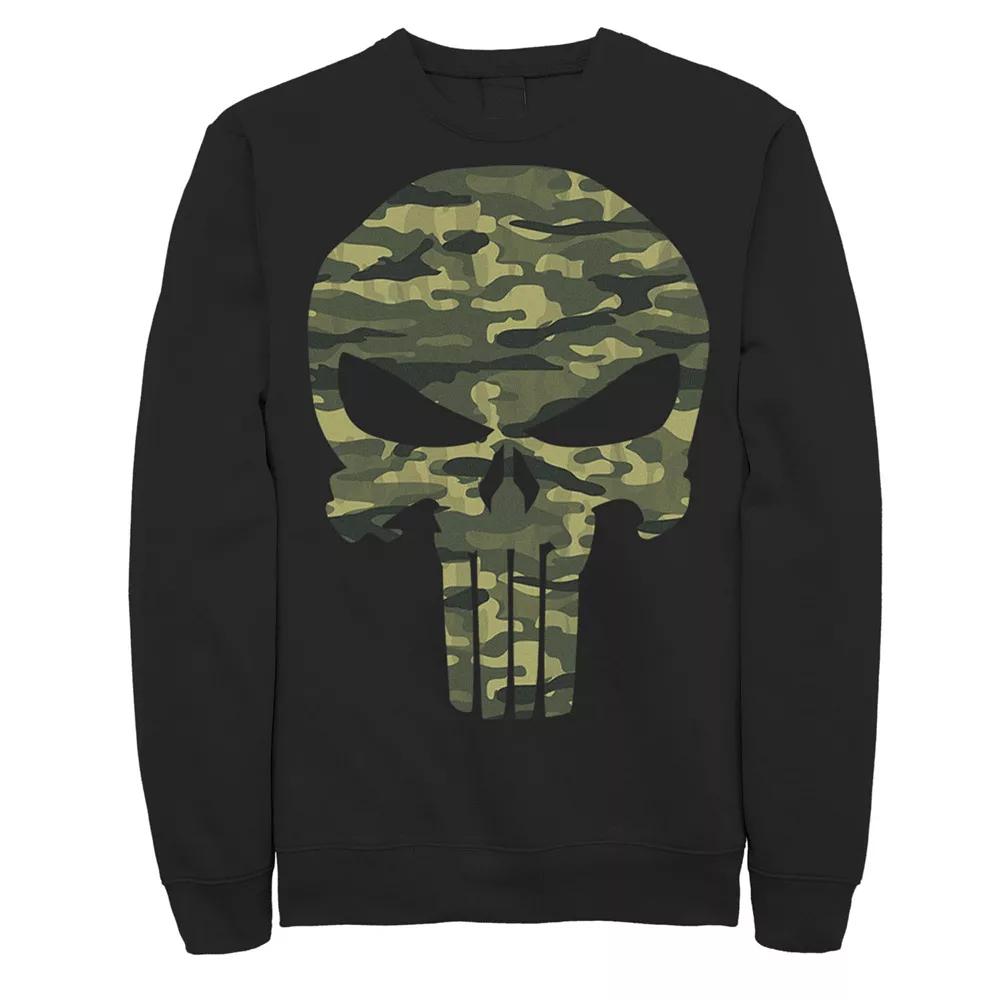 Men's Marvel The Punisher Camo Skull Symbol Sweatshirt,  Product Image