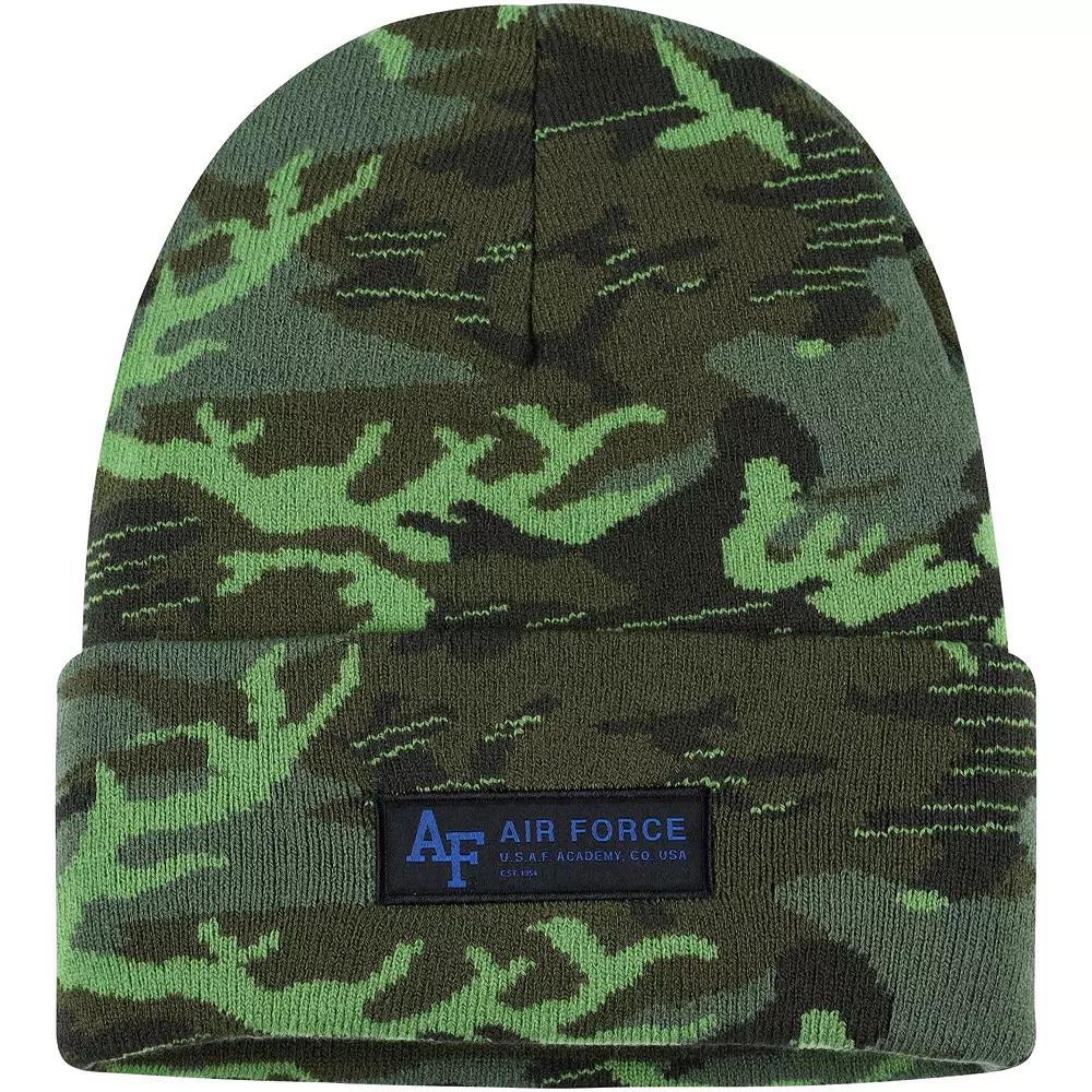 Men's Nike Camo Air Force Falcons Veterans Day Cuffed Knit Hat, Afa Green Product Image