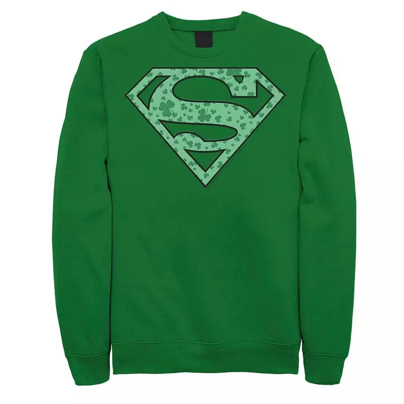 Men's DC Comics Superman Shamrock Logo St. Patrick's Day Sweatshirt, Size: XXL, Kelly Product Image