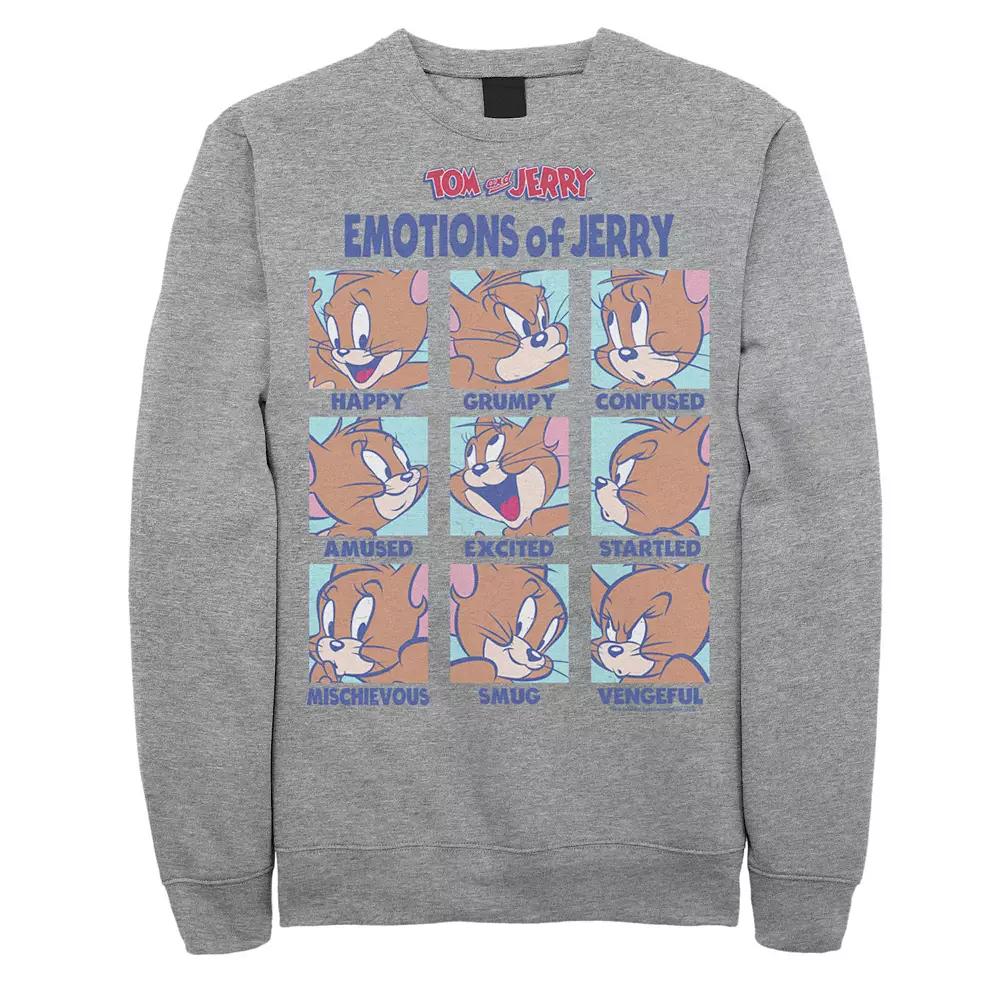 Mens Tom And Jerry Emotions Of Jerry Box Up Sweatshirt, Men's,  Product Image