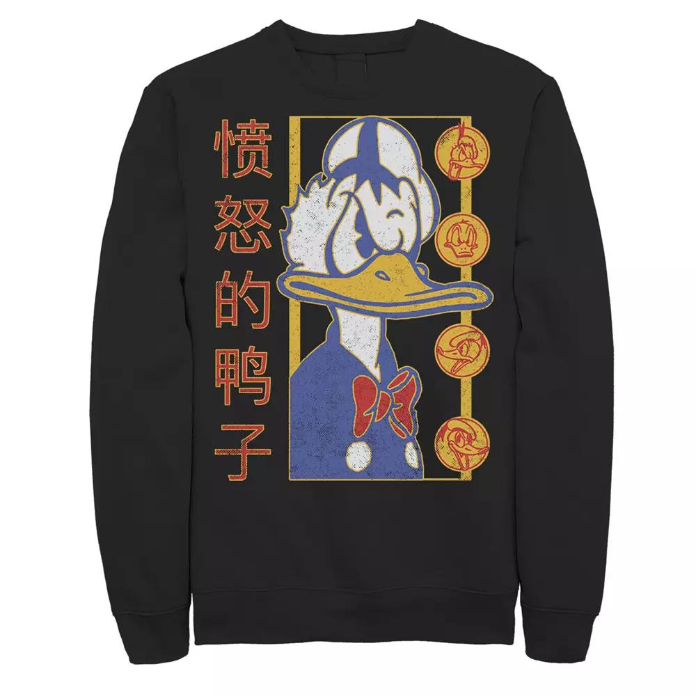 Disney's Mickey And Friends Donald Duck Kanji Men's Sweatshirt,  Product Image