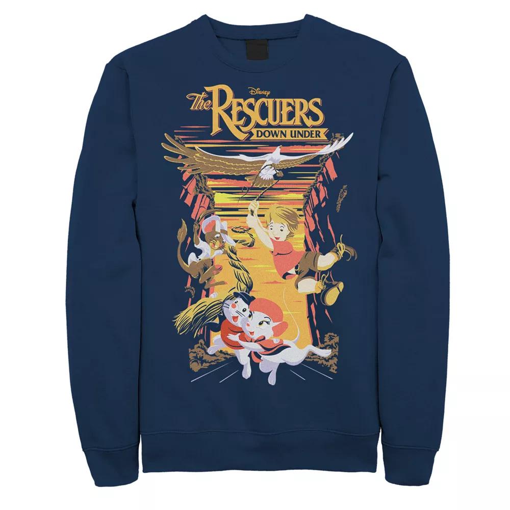 Disneys The Rescuers Down Under Mens Movie Poster Sweatshirt Blue Product Image