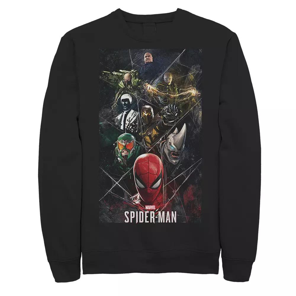 Men's Marvel Spider-Man Game Villain Web Collage Sweatshirt,  Product Image