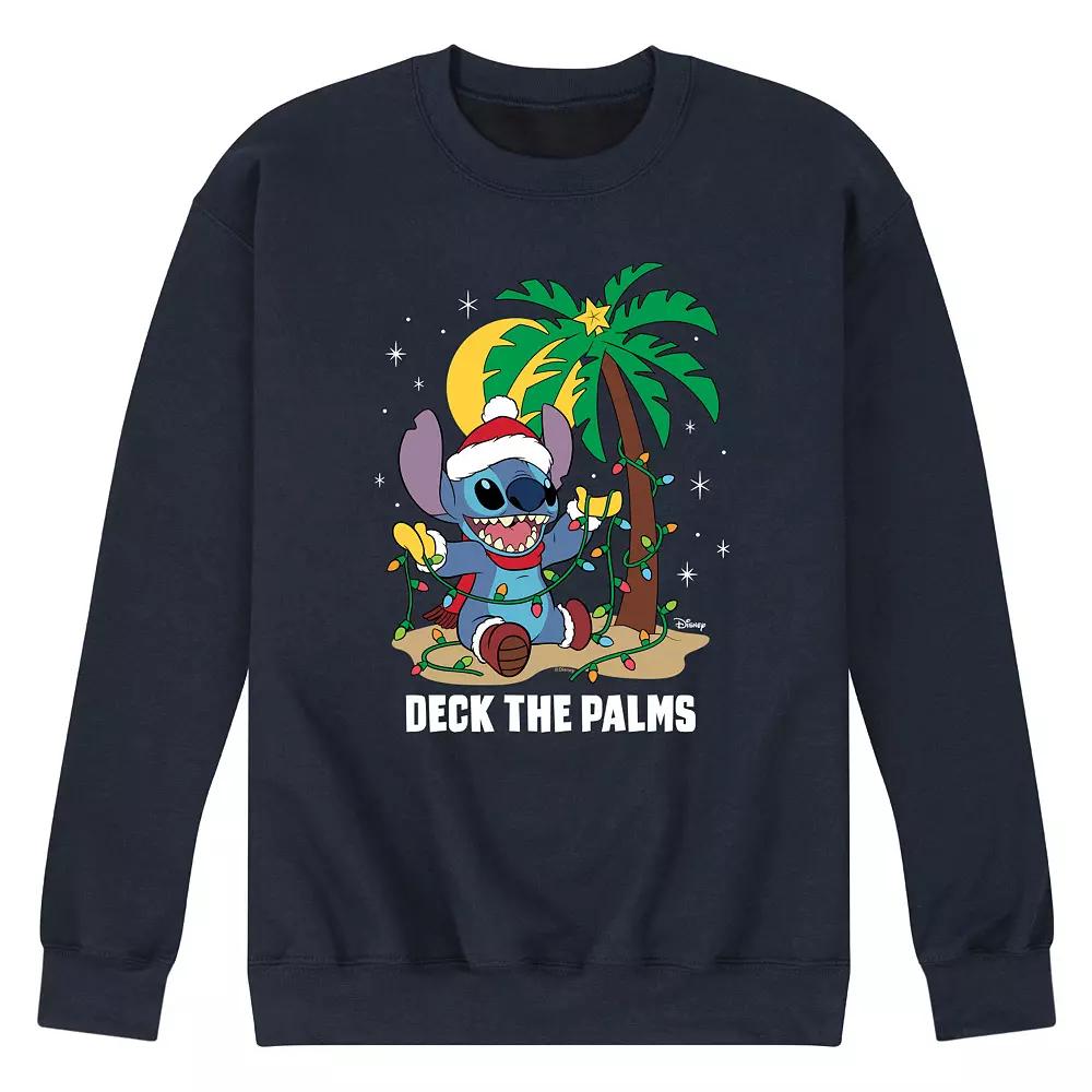 Disney's Lilo & Stitch Men's Deck The Palms Fleece Sweatshirt,  Product Image