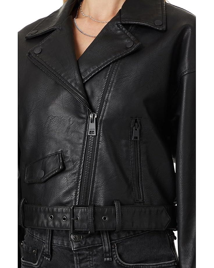 Women's Levi's® Relaxed Crop Faux Leather Moto Jacket Product Image