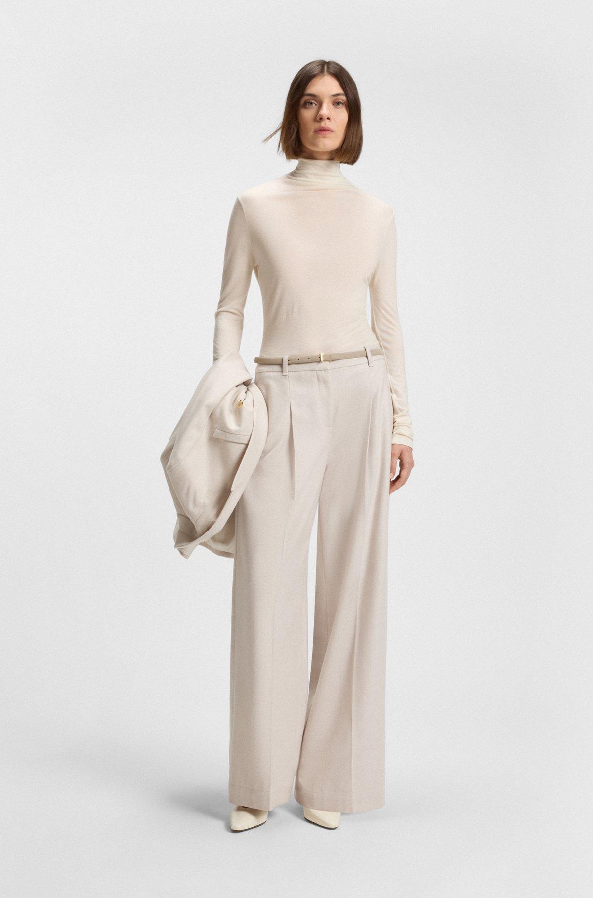 High-neck top in soft jersey Product Image