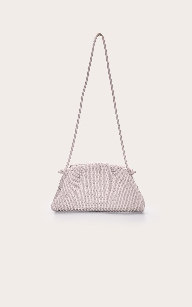 Stone Soft PU Weave Clutch Bag Product Image
