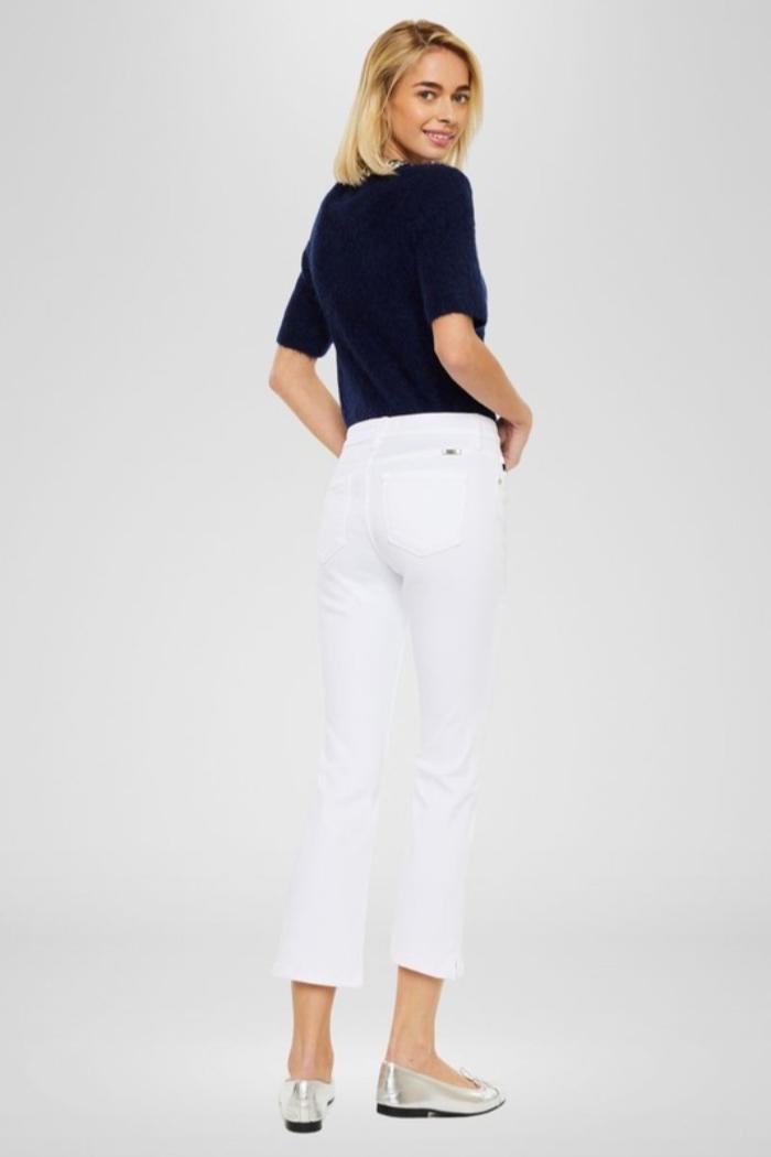 White Kick Flare Jeans Product Image