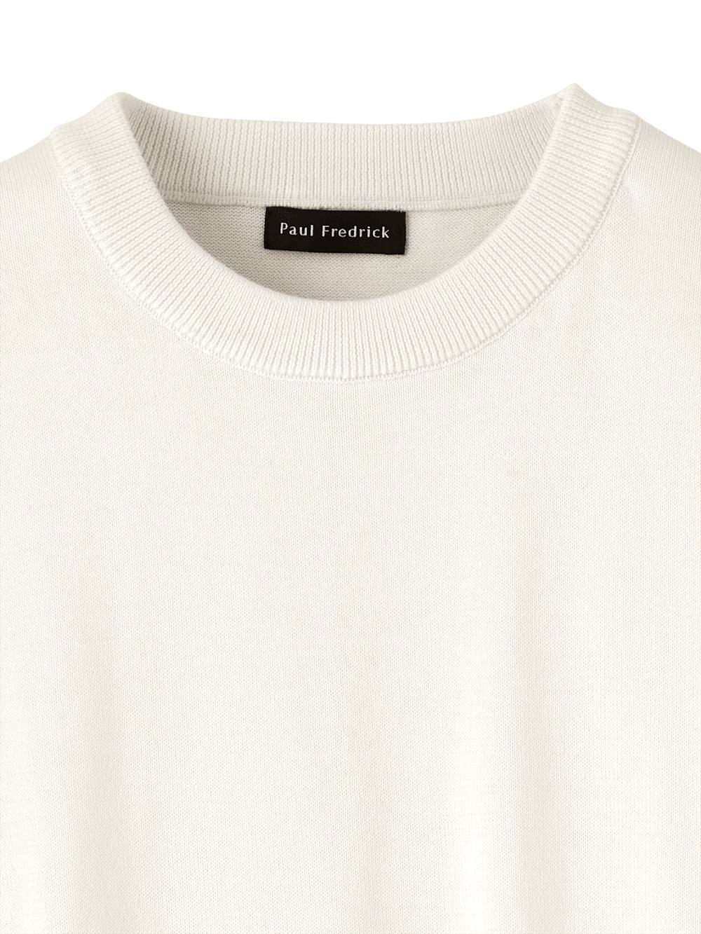 Supima Cotton Crew Neck Sweater - Off White Product Image