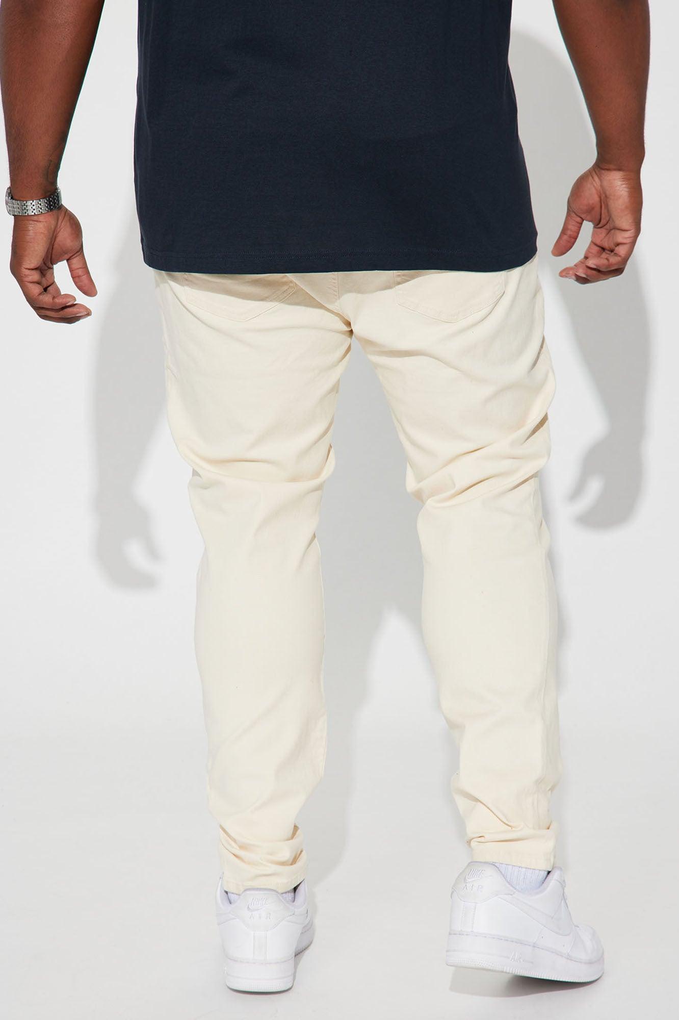 Mac Chino Skinny 5 Pocket Pants - Cream Product Image