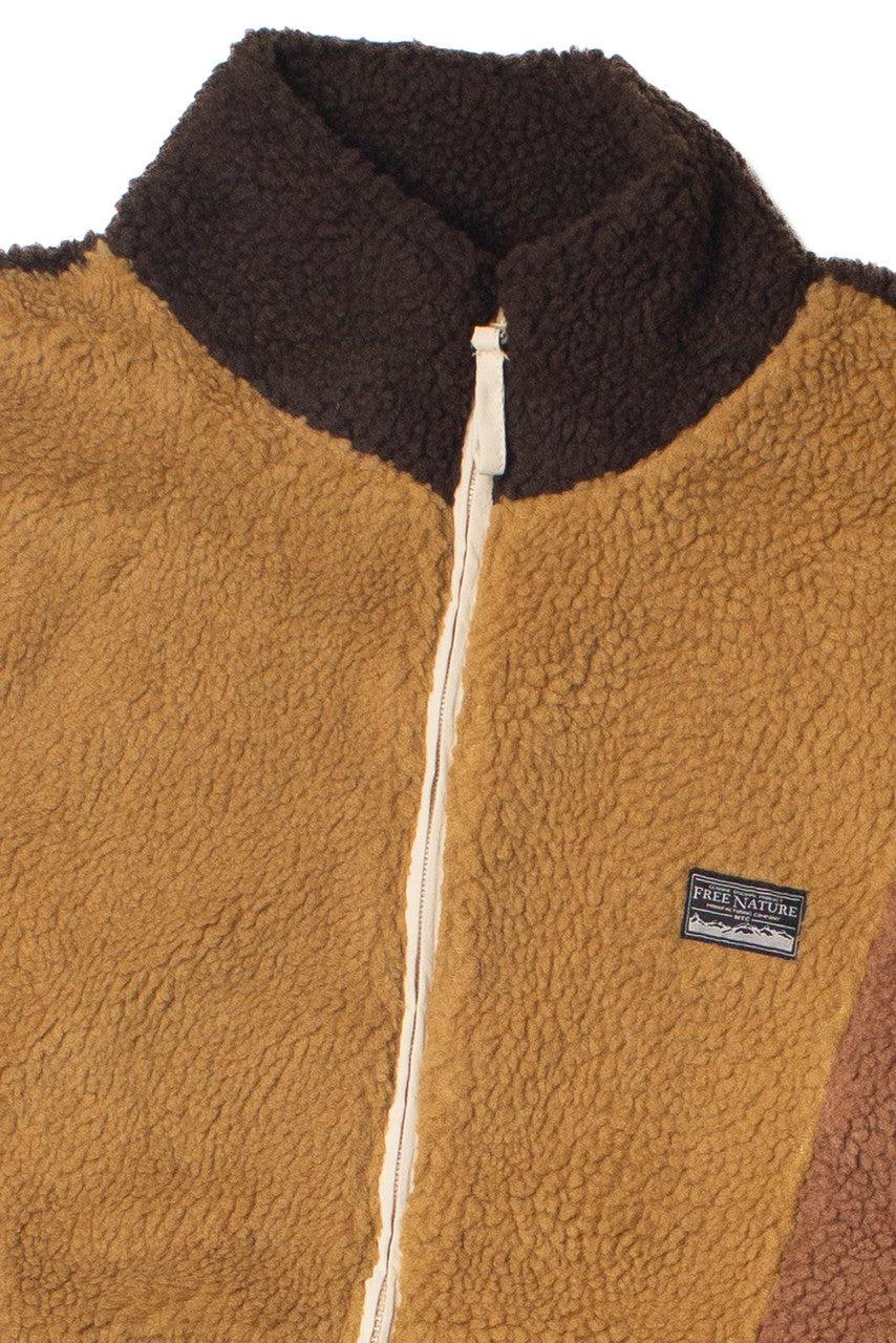 Zip Up Colorblock Sherpa Jacket Product Image