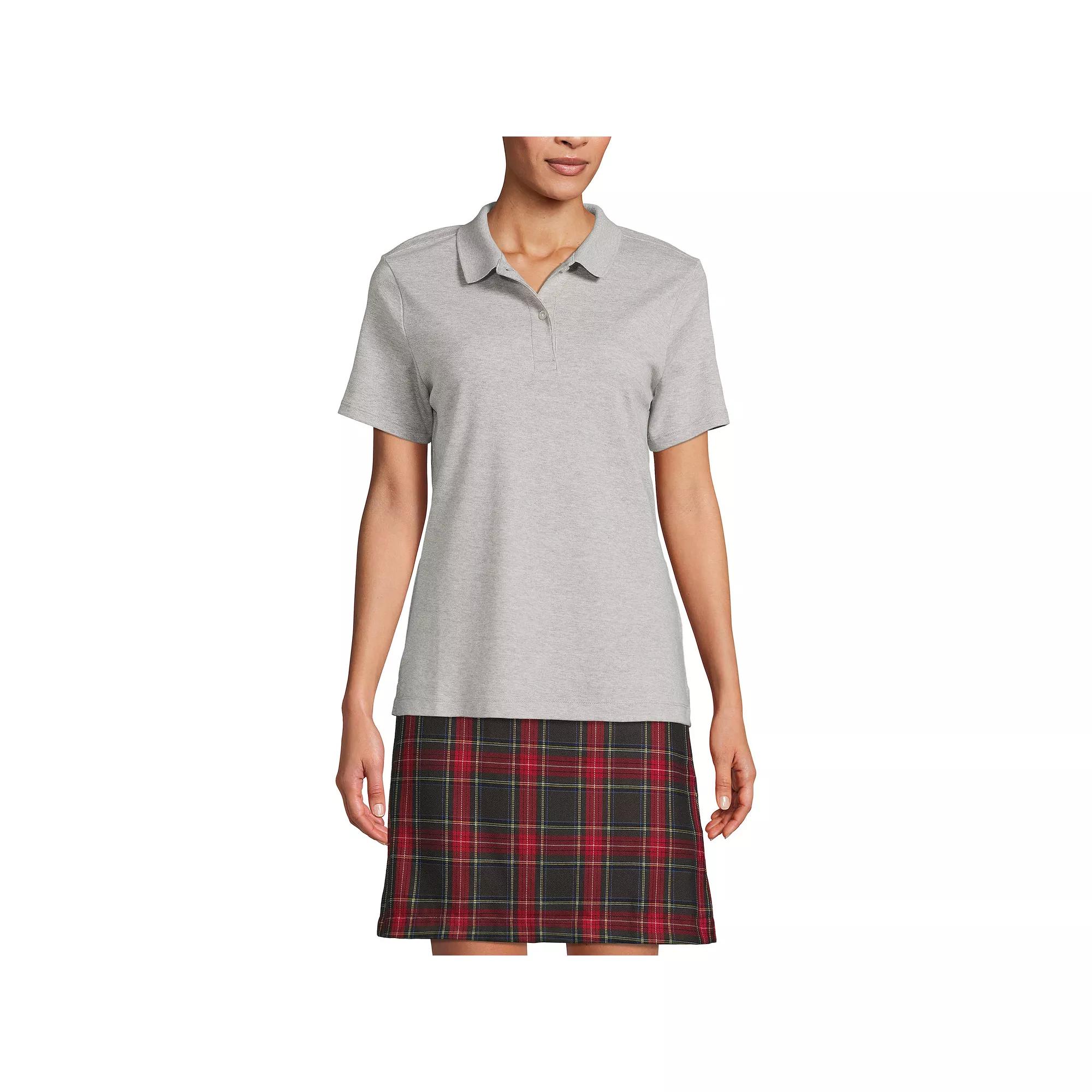 Women's Lands' End School Uniform Short Sleeve Interlock Polo Shirt,  Product Image