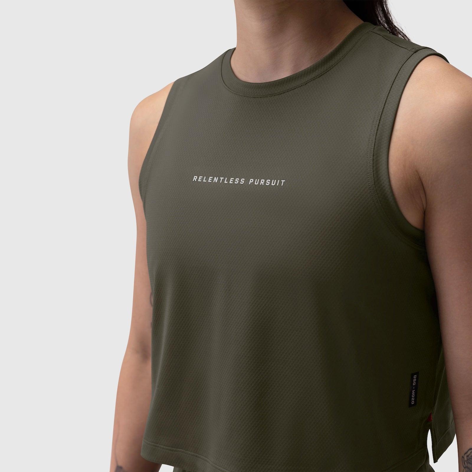 W020. AeroSilver® Tank Top - Olive "RP" Product Image