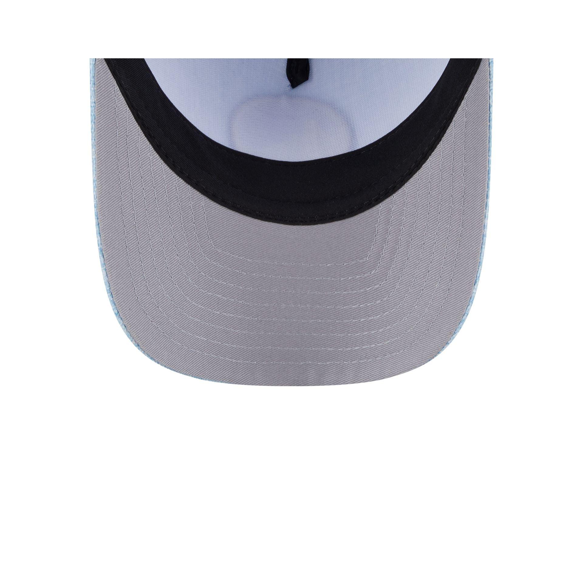 Golden State Warriors Cotton Weaver Blue 9FORTY M-Crown A-Frame Snapback Hat Male Product Image