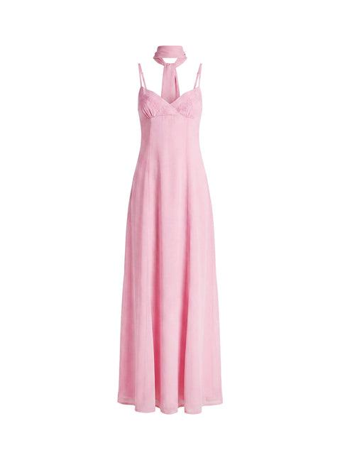 Jadira Scarf Maxi Dress Light Pink Product Image