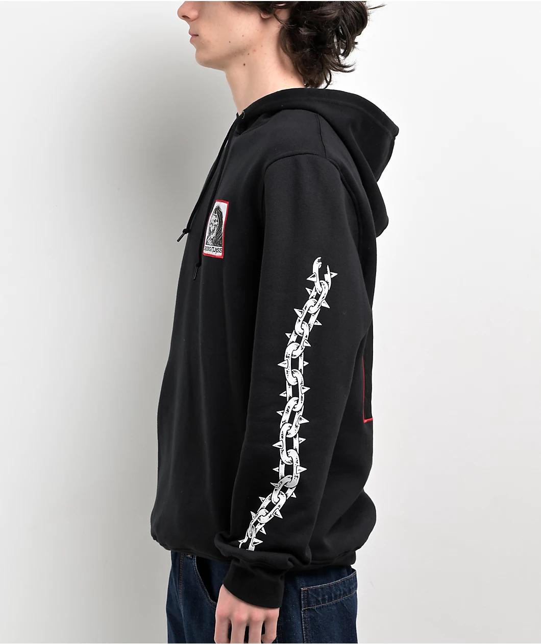 Lurking Class by Sketchy Tank Stay Sharp Black Hoodie Product Image