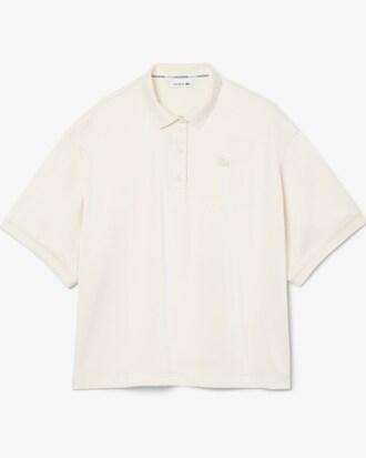 Oversized Silky Fluid Polo Shirt Product Image
