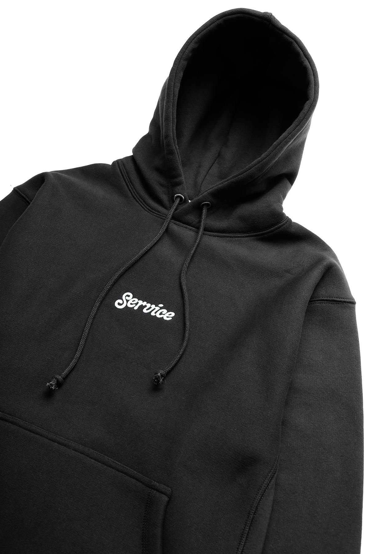 12oz Service Embroidered Hoodie - Black Product Image