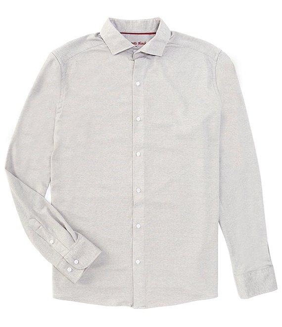 Visconti Melange Stretch Long Sleeve Woven Shirt Product Image