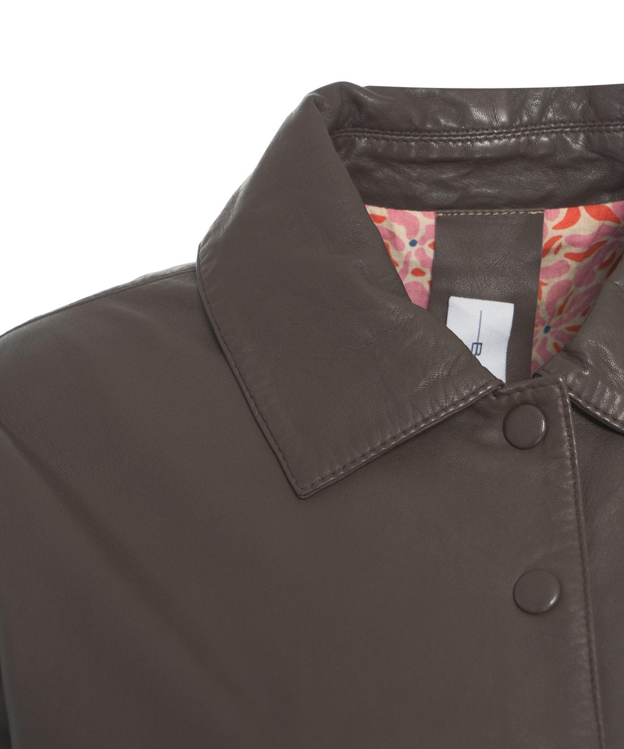 Leather bomber jacket Product Image