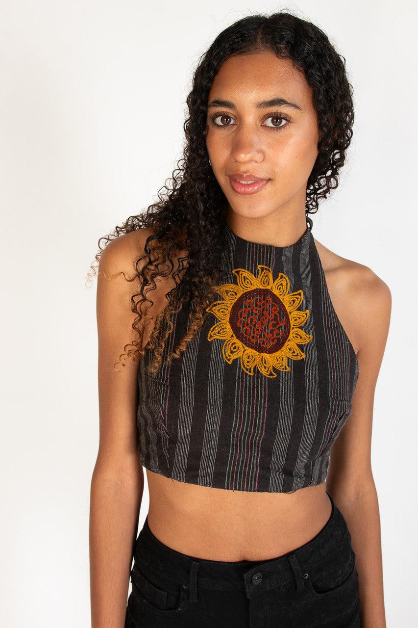 Sunflower Woven Tie Back Halter Top Product Image