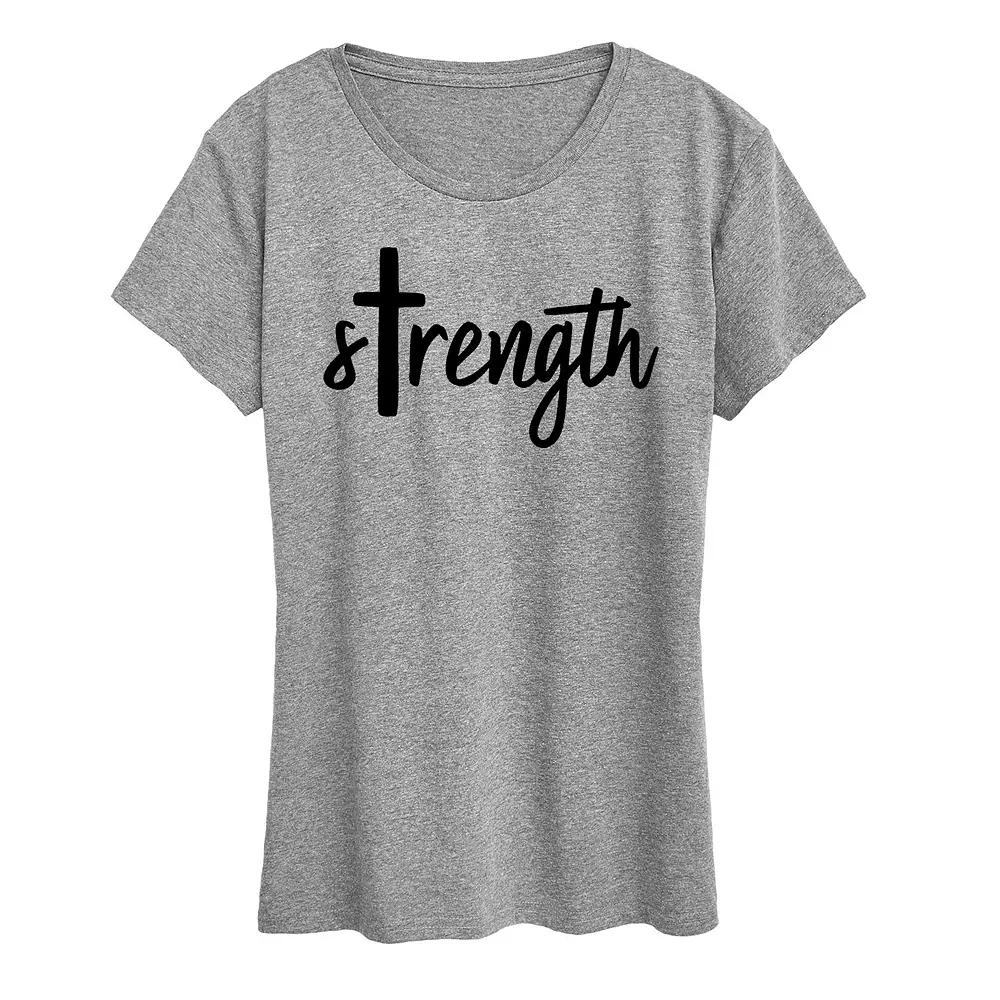 Women's Strength Cross Graphic Tee,  Product Image