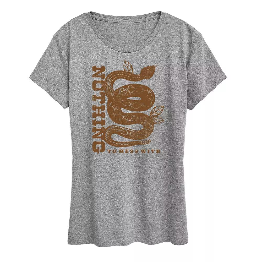 Women's Snake Nothing To Mess With Graphic Tee,  Product Image