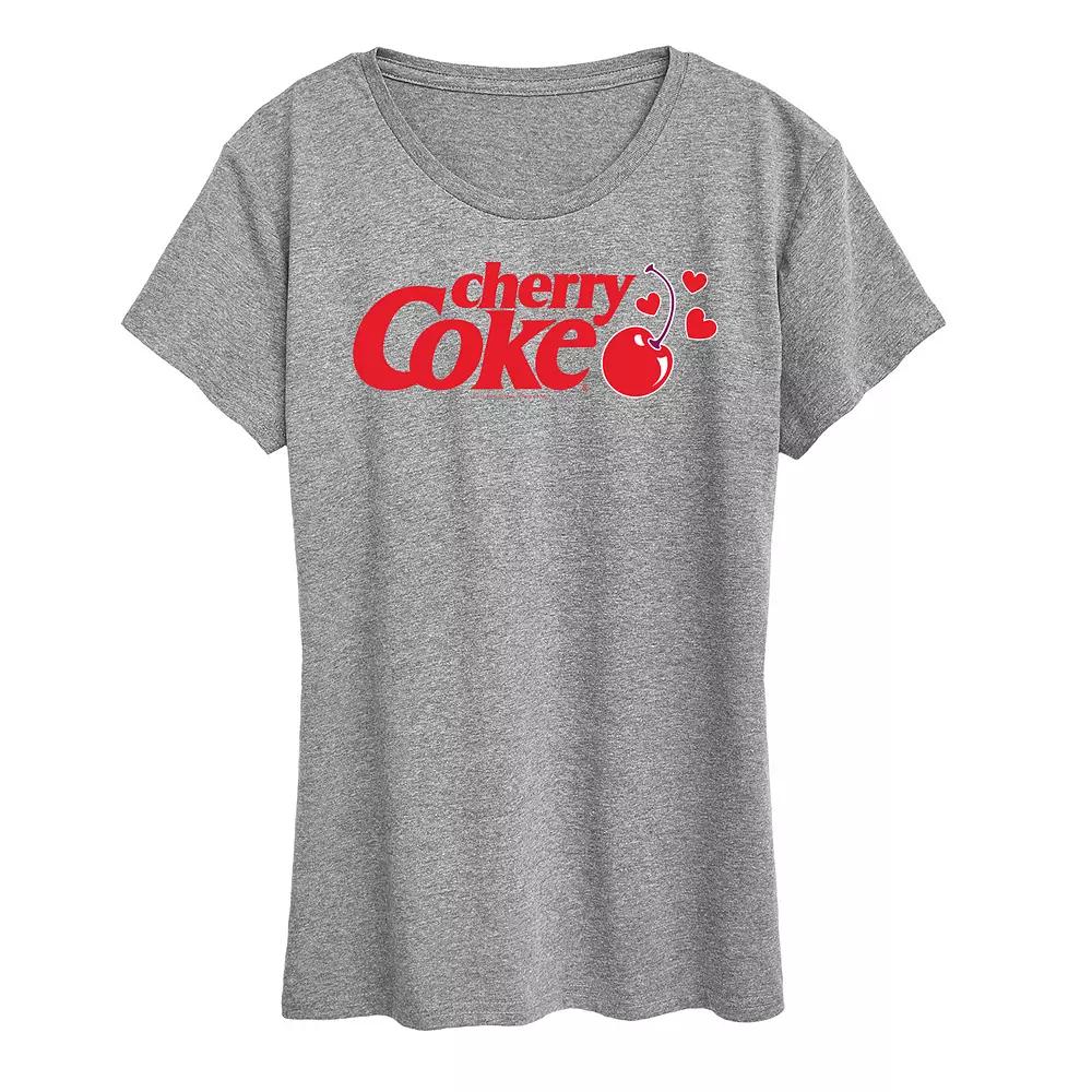 Women's Cherry Coke Heart Cherry Graphic Tee,  Product Image