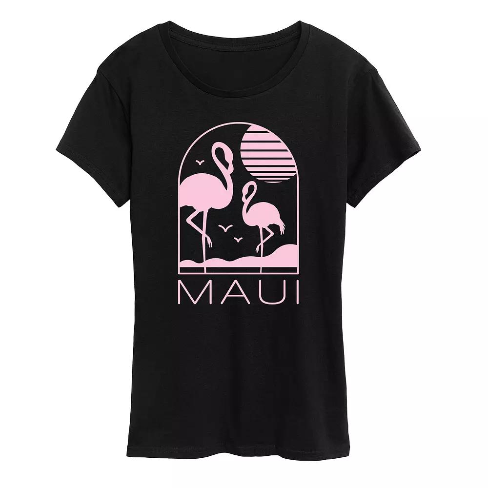 Women's Maui Flamingos Graphic Tee,  Product Image