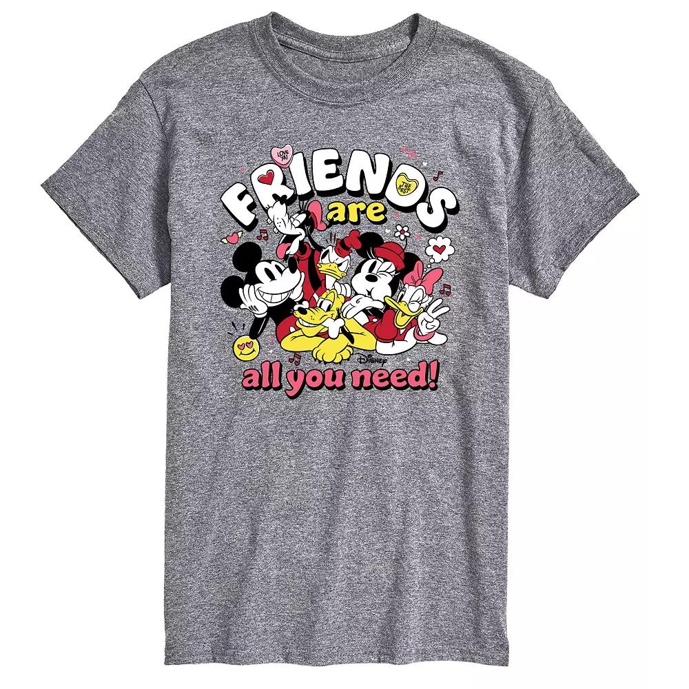 Disney's Mickey Mouse & Friends Big & Tall Friends Are All You Need Graphic Tee, Men's,  Product Image