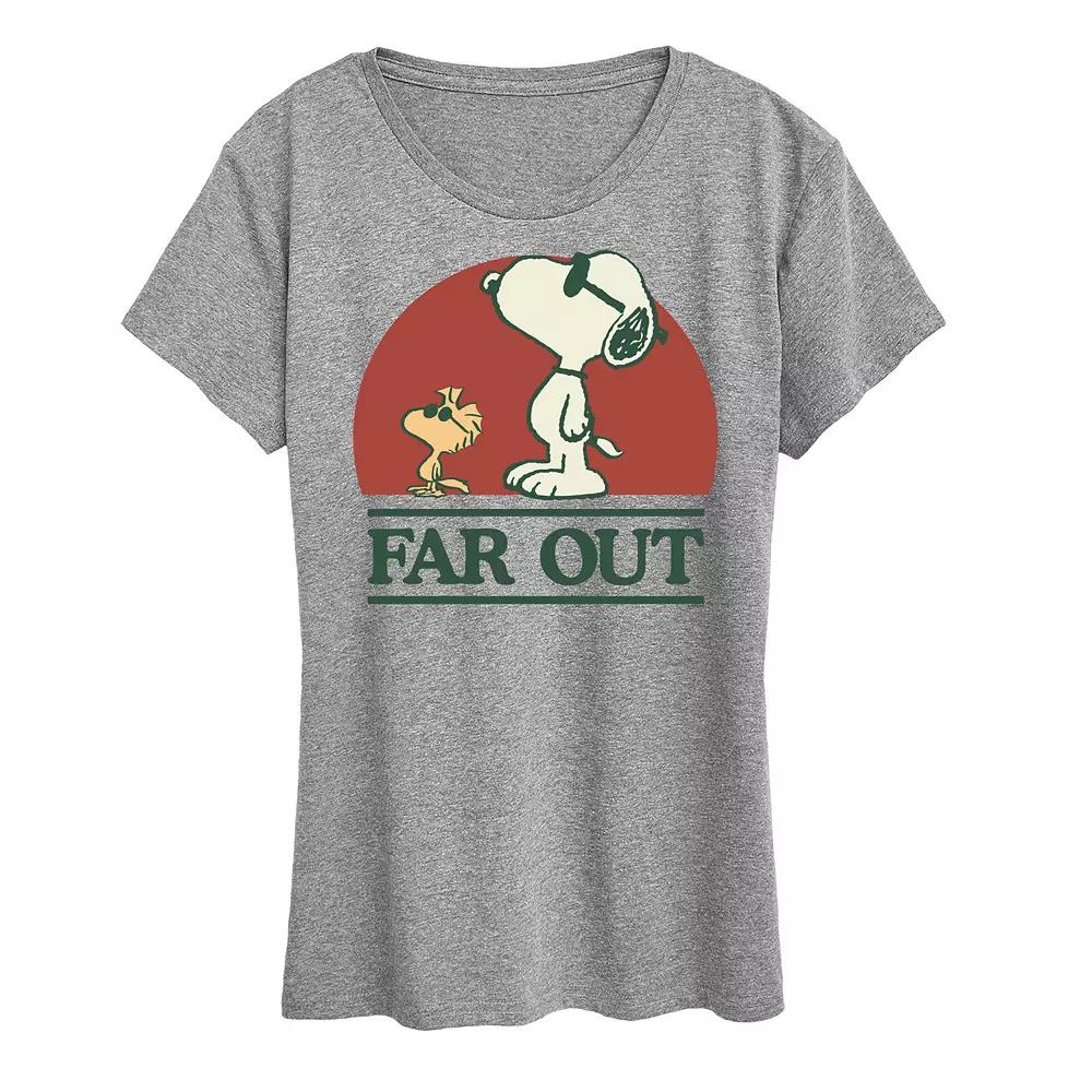 Women's Peanuts Snoopy & Woodstock Far Out Graphic Tee, Girl's,  Product Image