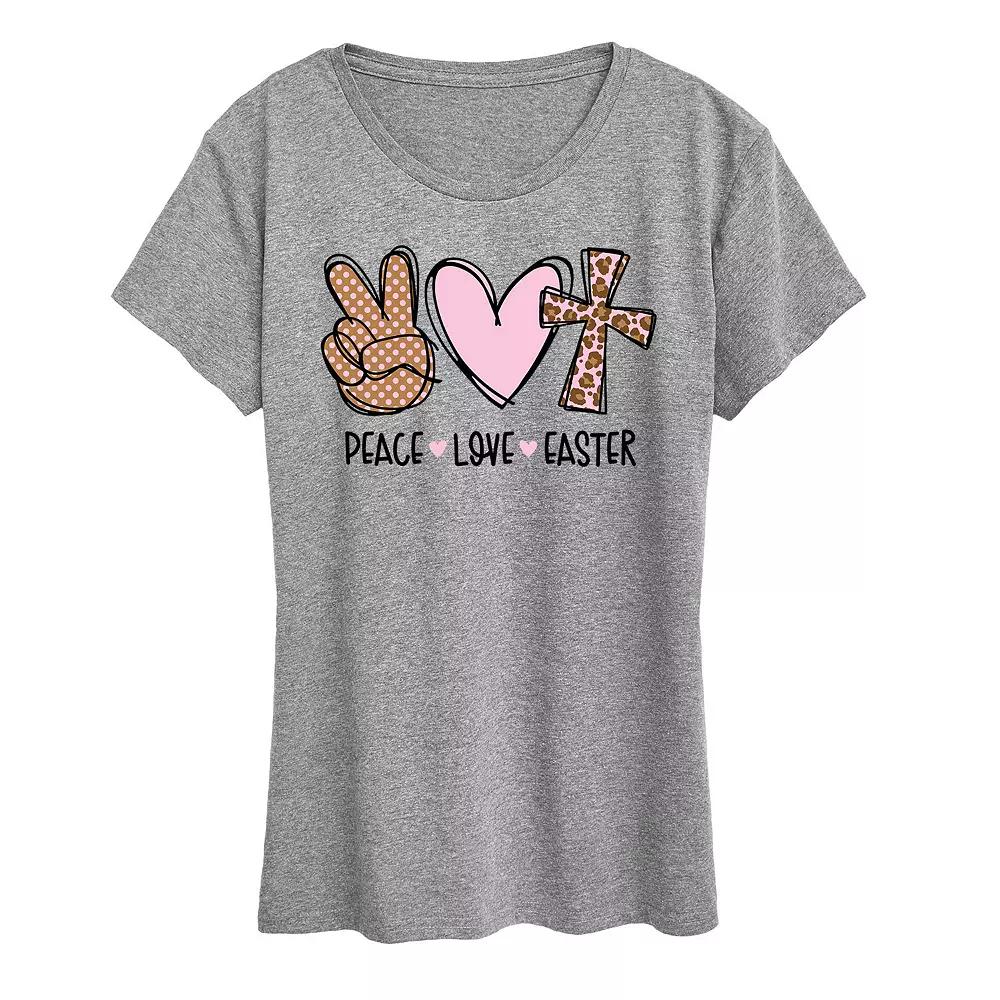 Women's Peace Love Easter Graphic Tee,  Product Image