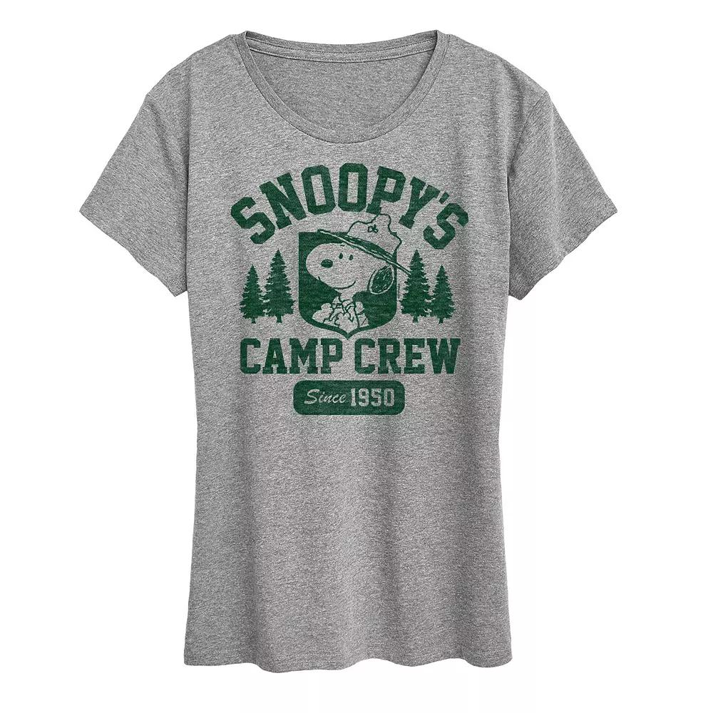 Women's Peanuts Snoopy's Camp Crew Graphic Tee,  Product Image