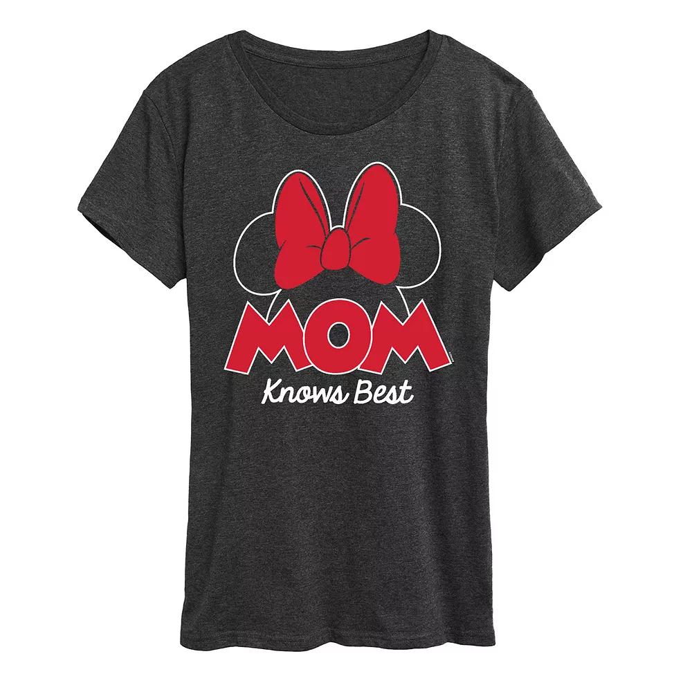 Disney's Minnie Mouse Women's Mom Knows Best Graphic Tee,  Product Image