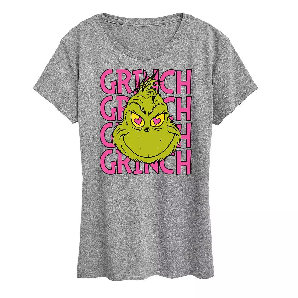 Women's Grinch Stacked Graphic Tee,  Product Image