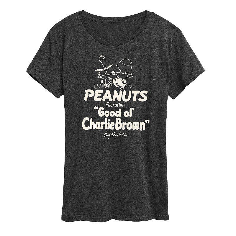 Women's Peanuts Good Ol Charlie Brown Graphic Tee, Girl's,  Product Image