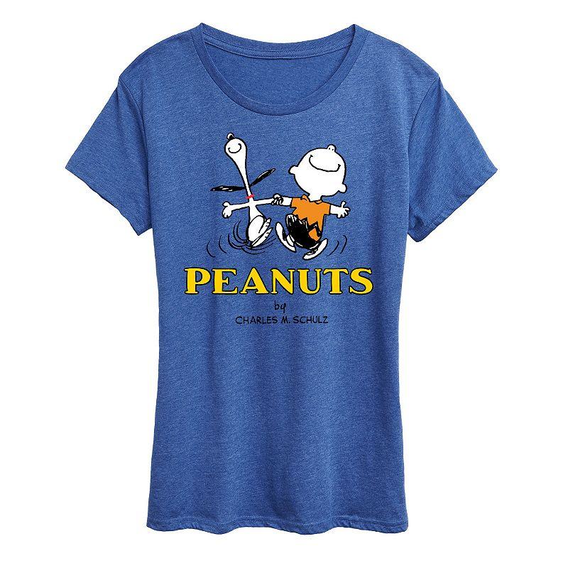 Women's Peanuts Charlie Snoopy Logo Graphic Tee, Girl's,  Product Image