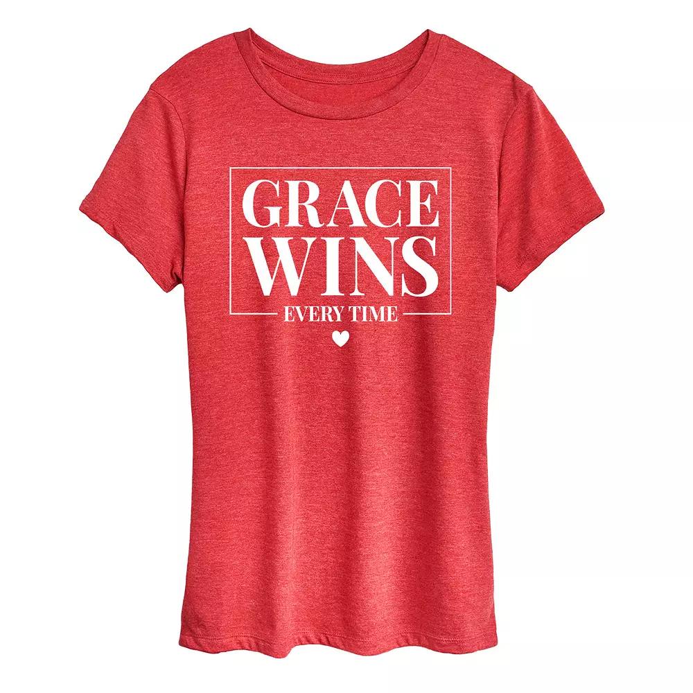 Women's Grace Wins Every Time Graphic Tee, Girl's,  Product Image