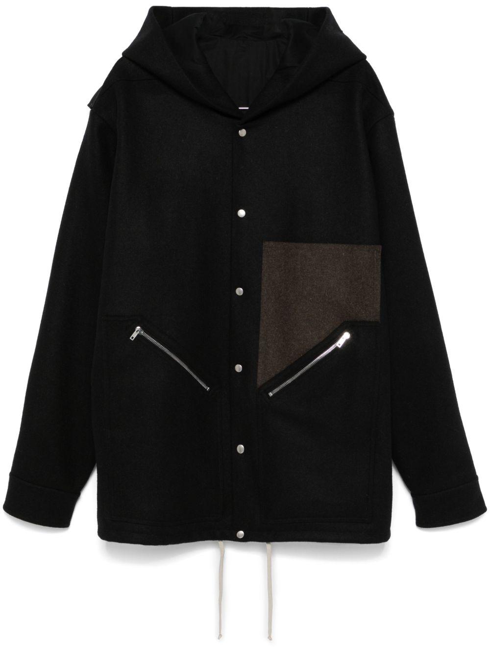 RICK OWENS Men's Giacca Tour Hoodie Brown Black | Size 46 | Irr02d6713whftyr090409 Color Black Product Image