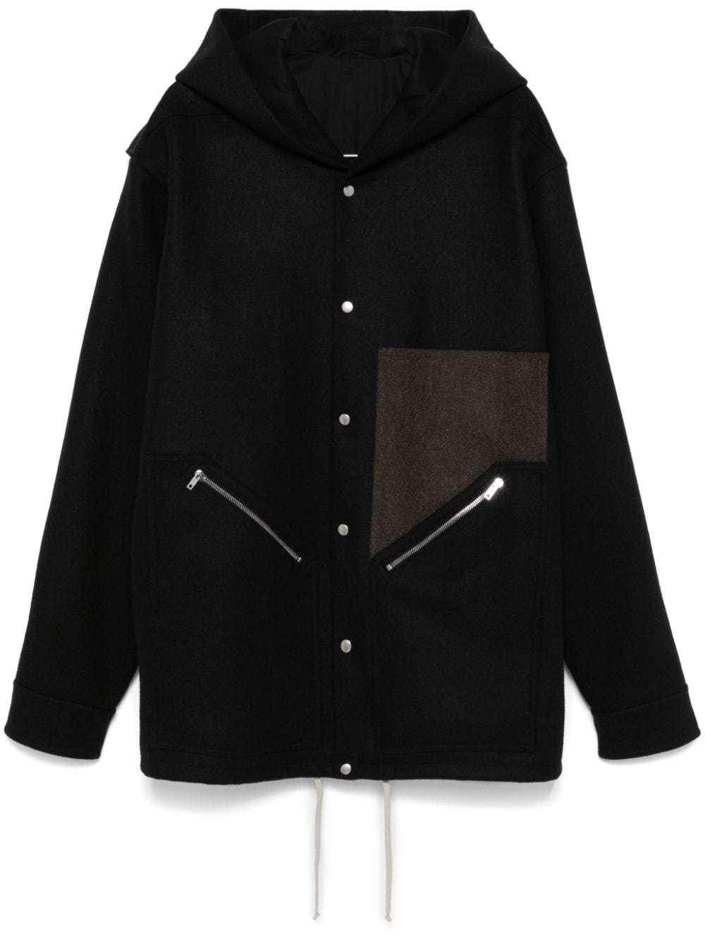 RICK OWENS Men's Giacca Tour Hoodie Brown Black | Size 46 | Irr02d6713whftyr090409 Color Black Product Image