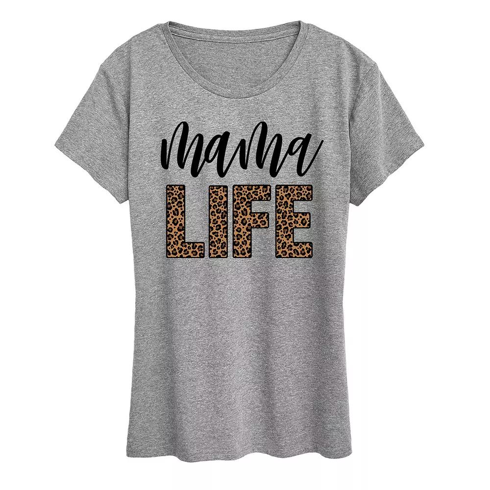 Women's Mama Life Leopard Graphic Tee,  Product Image
