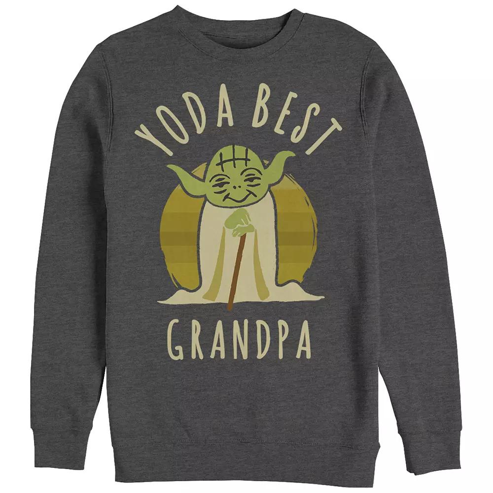 Men's Star Wars Yoda Best Grandpa Cartoon Yoda Sweatshirt,  Product Image