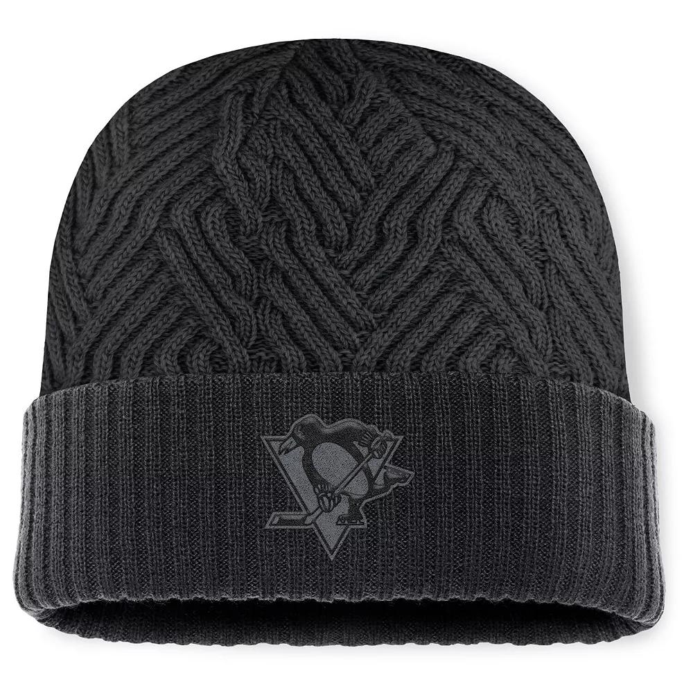Men's Fanatics Black San Jose Sharks Authentic Pro Road Cuffed Knit Hat, Sks Black Product Image